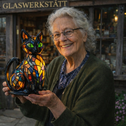 Luminous cat – handmade lamp that makes hearts shine