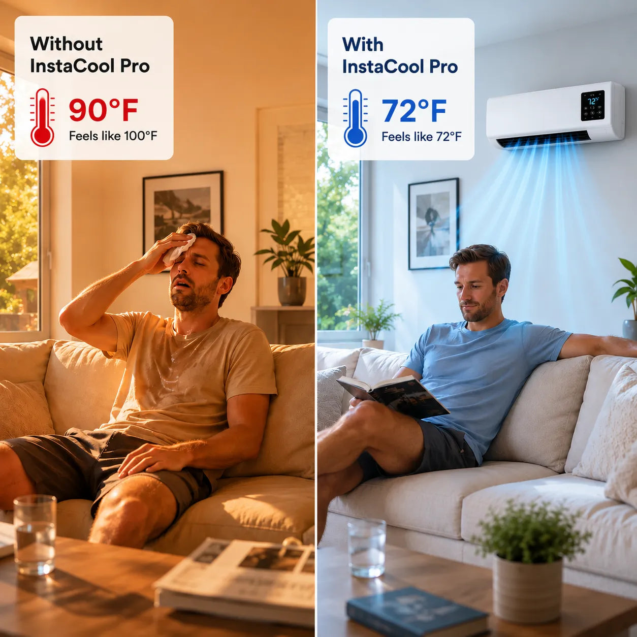 InstaCool Pro - Portable Air Conditioner & Heater – No Installation Required | 2-in-1 | Covers Up to 550 sq ft