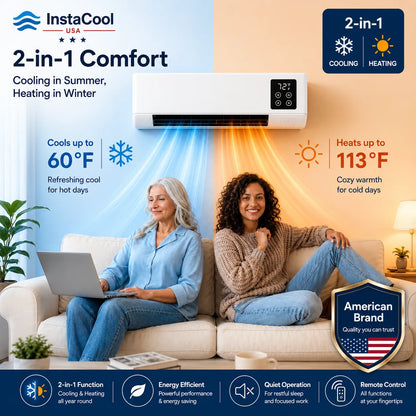 InstaCool Pro - Portable Air Conditioner & Heater – No Installation Required | 2-in-1 | Covers Up to 550 sq ft