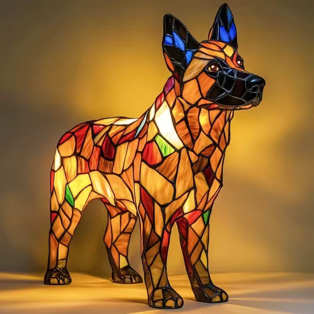 Luminous dog - handmade lamp that makes hearts shine
