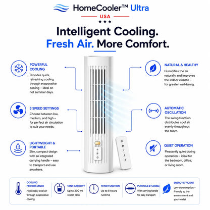 HomeCooler™ Ultra - Mobile Air Conditioner – No installation required | Cools instantly with one press