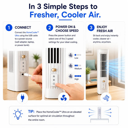 HomeCooler™ Ultra - Mobile Air Conditioner – No installation required | Cools instantly with one press