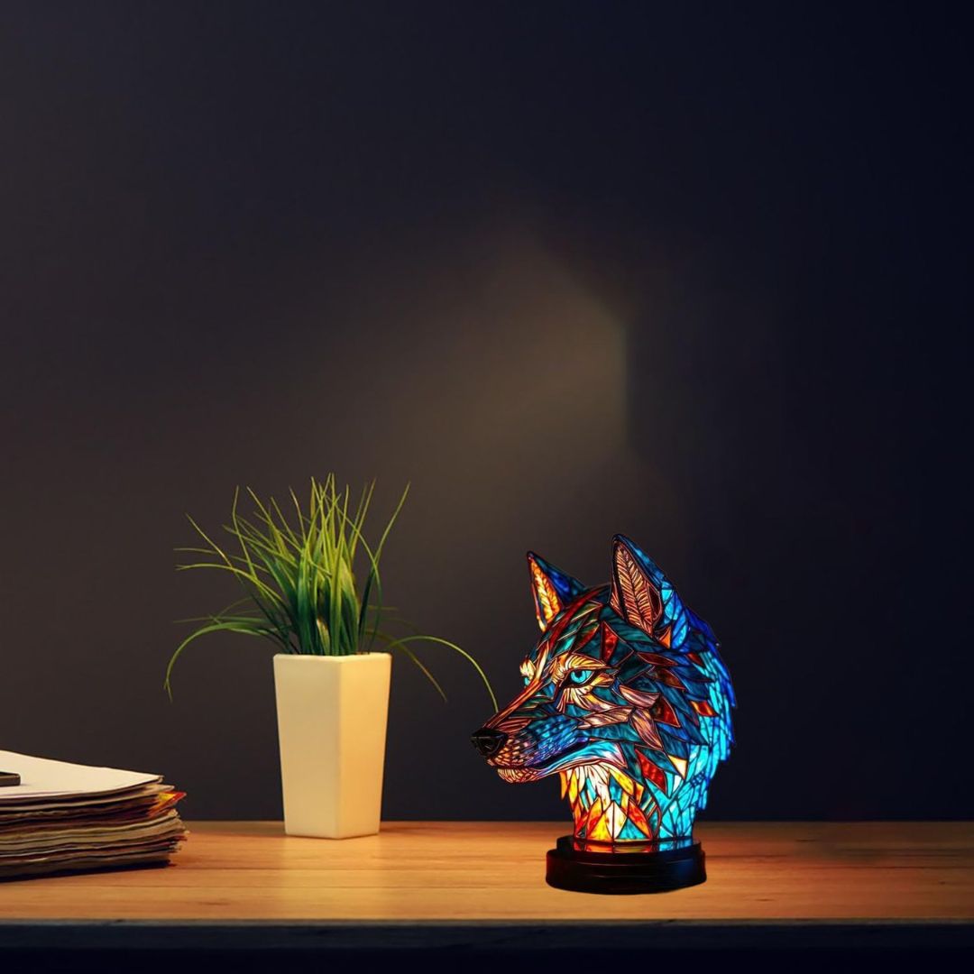 Light Wolf - handmade lamp that makes hearts shine