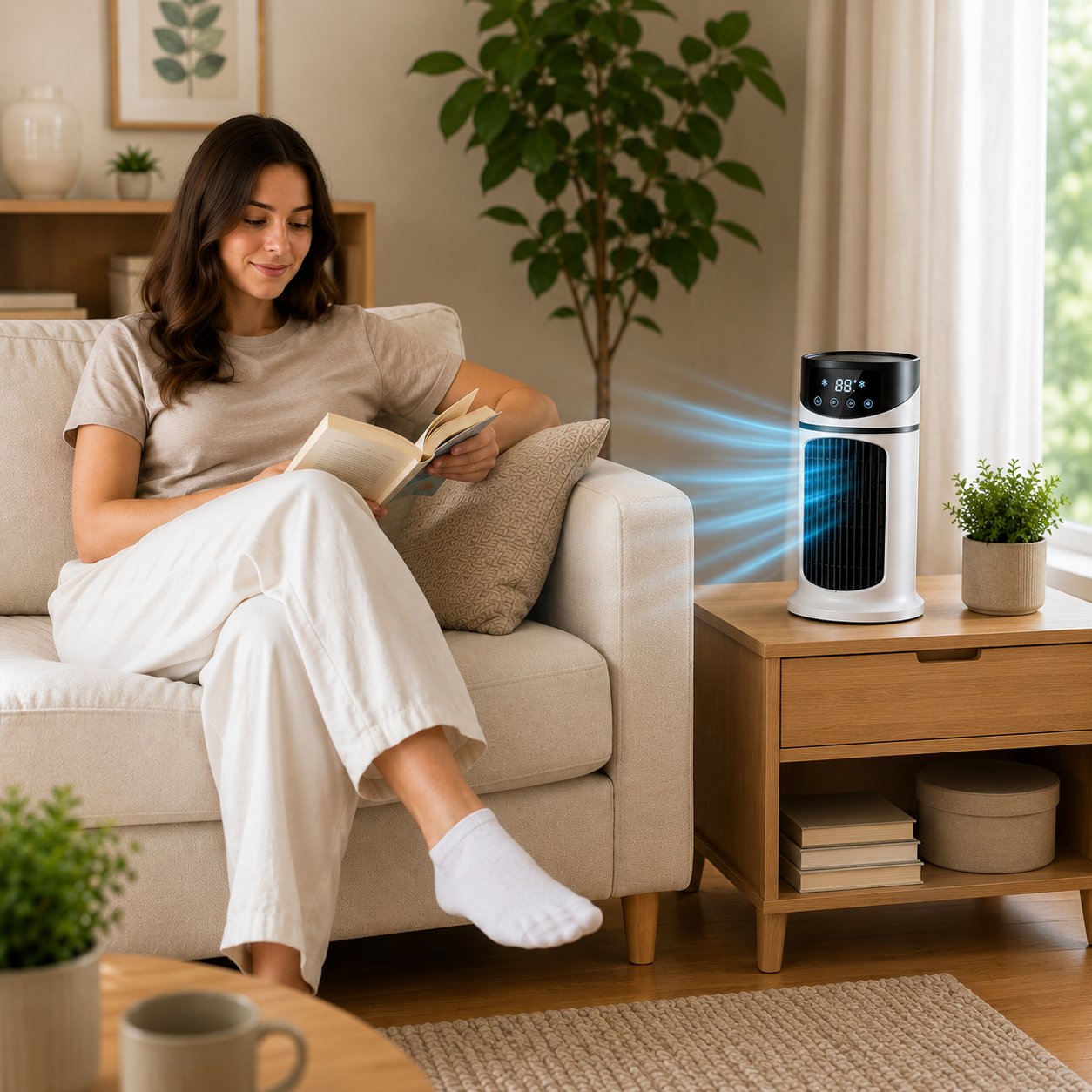 NanoChill Pro - Mobile Climate Cooler – No installation required | Cools at the touch of a button