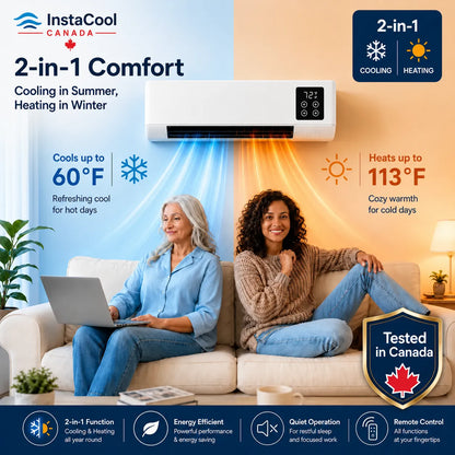 InstaCool Pro - Portable Air Conditioner & Heater – No Installation Required | 2-in-1 | Covers Up to 550 sq ft