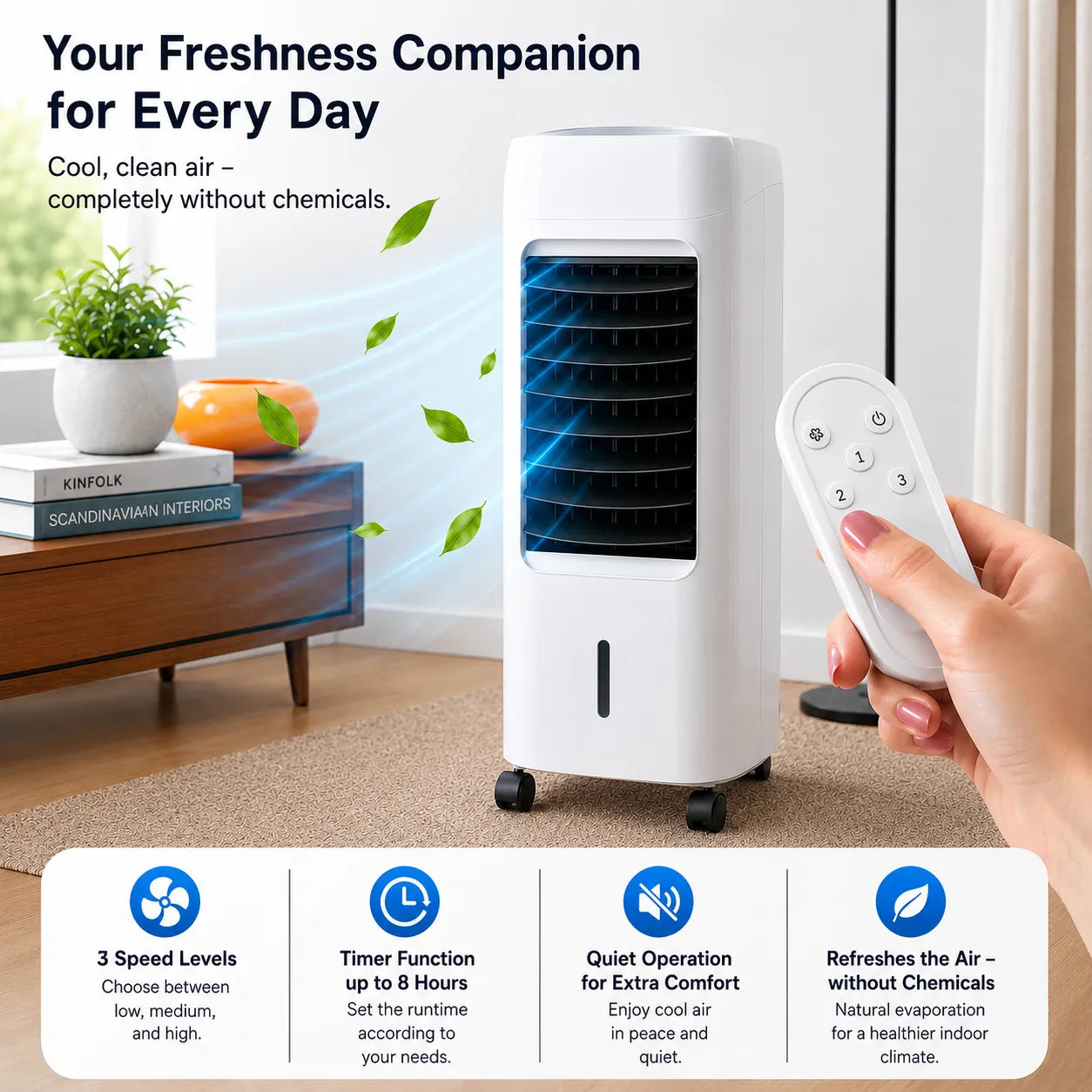 KlimaFresh – Mobile air cooler – No installation required | Cools up to 50 m²