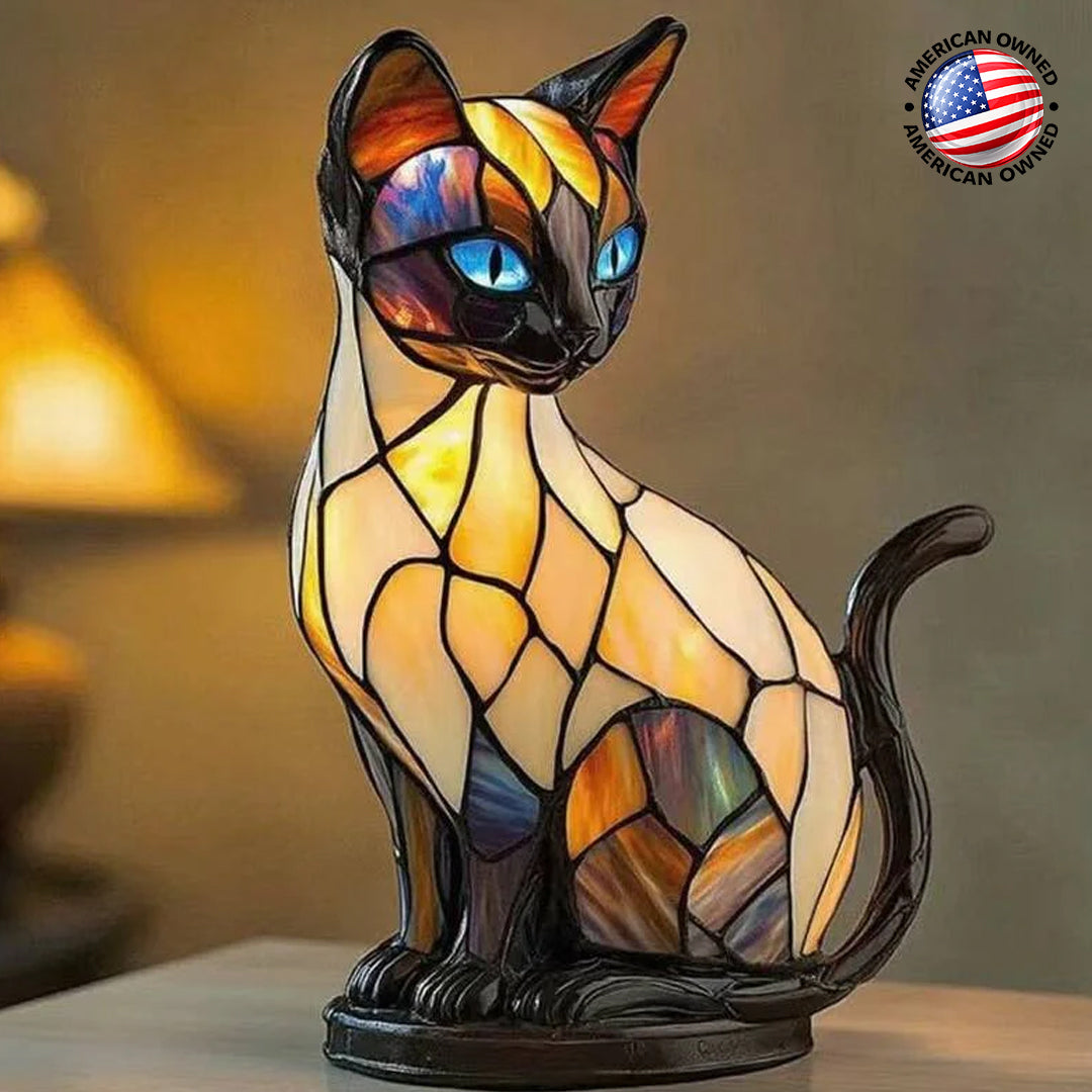 Luna luminous cat - handmade lamp that makes hearts shine