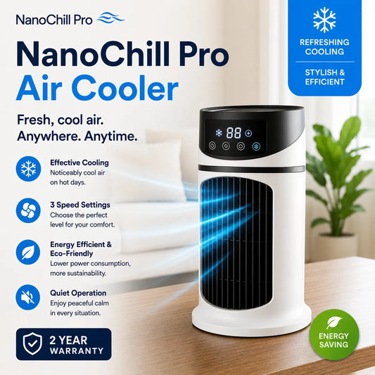 NanoChill Pro - Mobile Climate Cooler – No installation required | Cools at the touch of a button