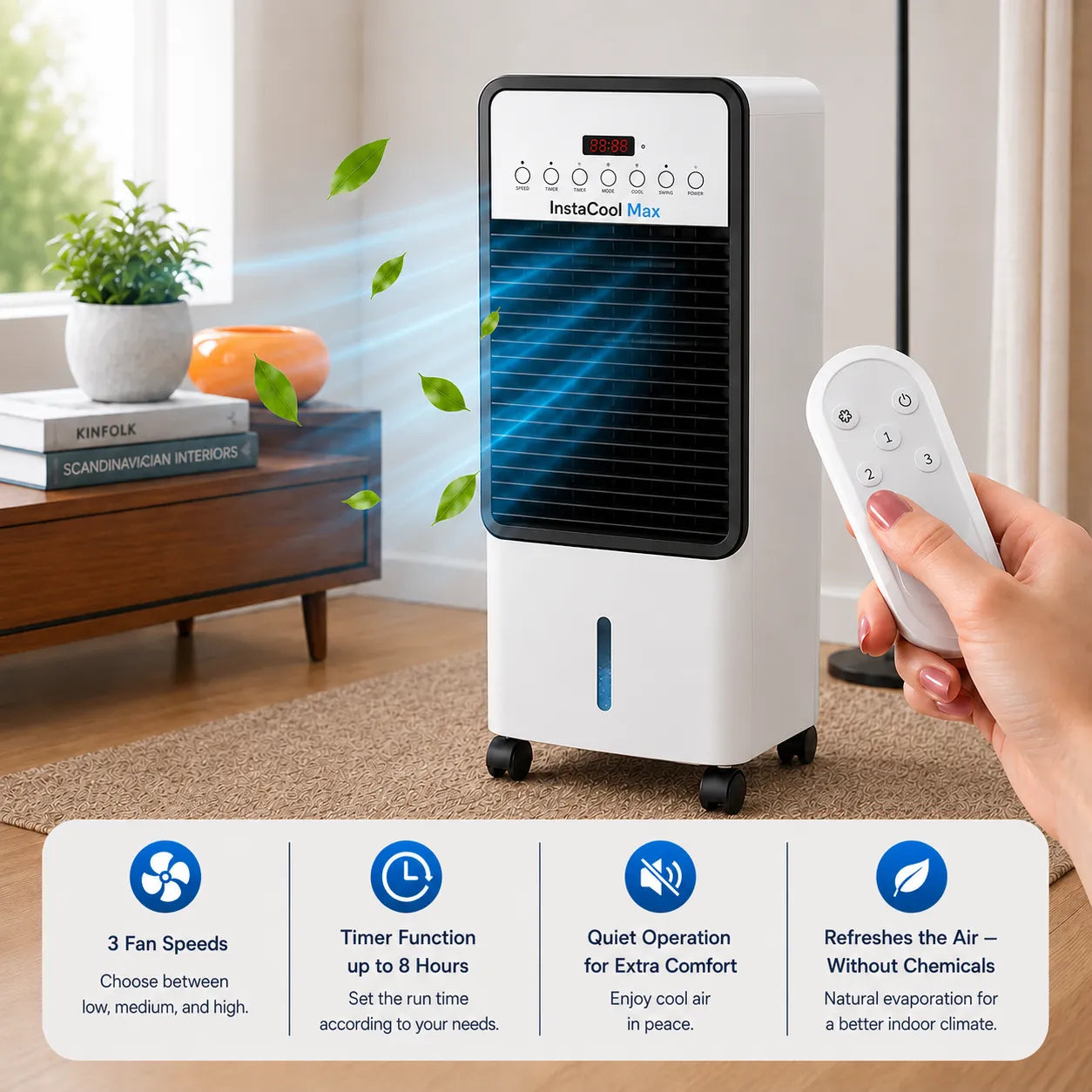 InstaCool Max - Mobile all-round air conditioner – Cools in summer, heats in winter | No installation required