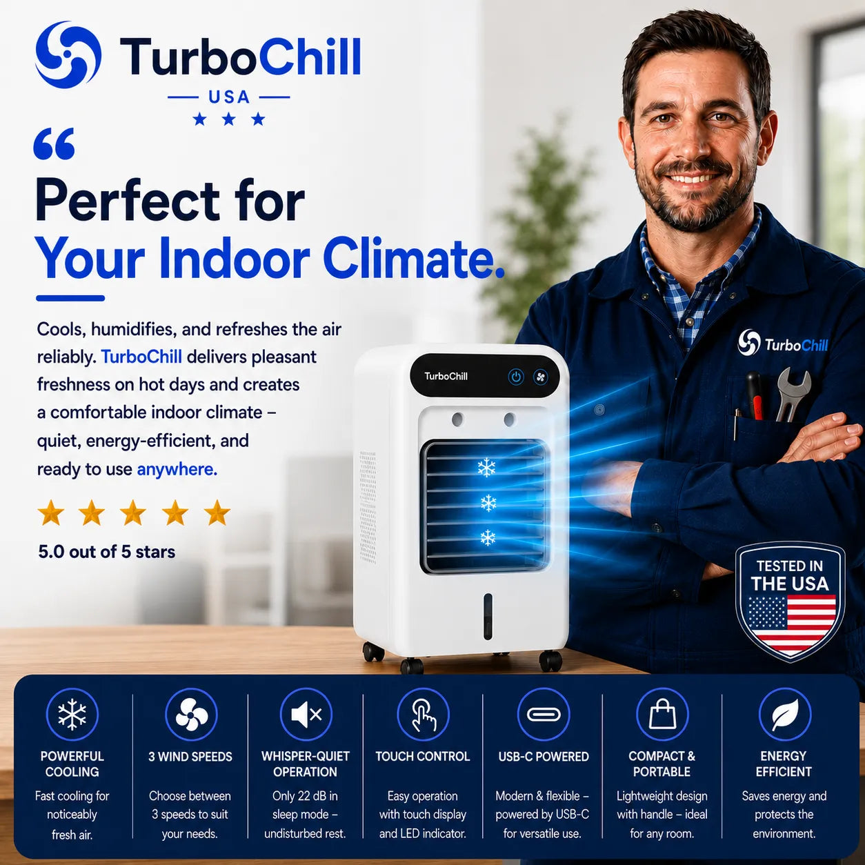 TurboChill - portable mini air conditioner - the original